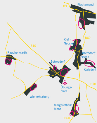 Skizze Pr&uuml;fungsrunde Siedlungsgebiete