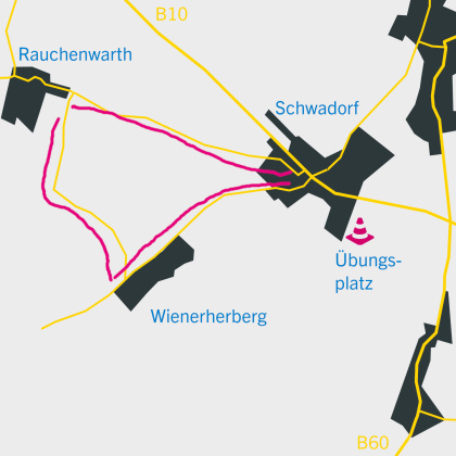 Skizze Pr&uuml;fungsrunde Rauchenwarth&ndash;Wienerherberg